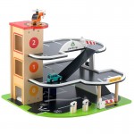 Garaj din lemn mare cu lift pe 3 nivele ELC cu accesorii